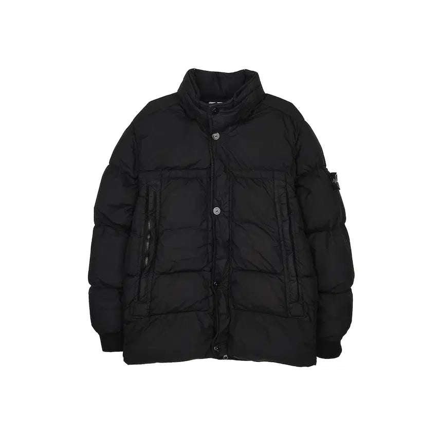 [BUNJANG] Stone Island Garment Dyed Crinkle Reps Down Jacket Black / 스톤 아일랜드 가먼트 다이드 크링클랩스 다운 자켓
