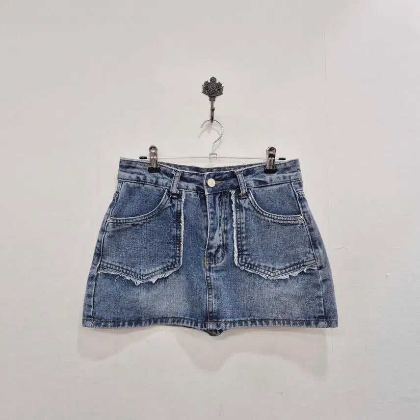 [BUNJANG] Denim Blue Jean Shorts Skirt Size 27 / 청바지 숏팬츠 데님 스커트 27