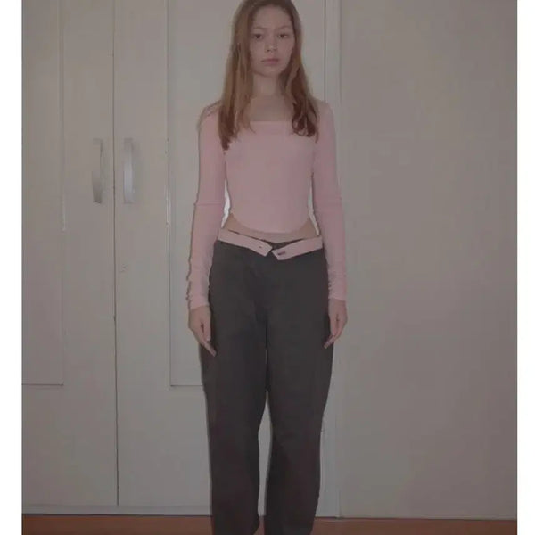 [BUNJANG] Tanger Winter Side Slit Top Pink / Tanger 탠저 winter side slit top 핑크