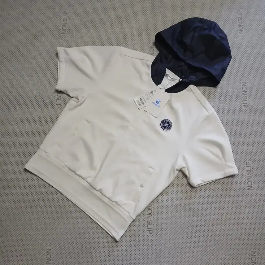 [BUNJANG] Cleveland Golf Women's Short Sleeve Hoodie White / 클리블랜드 골프 반팔 후드티 화이트