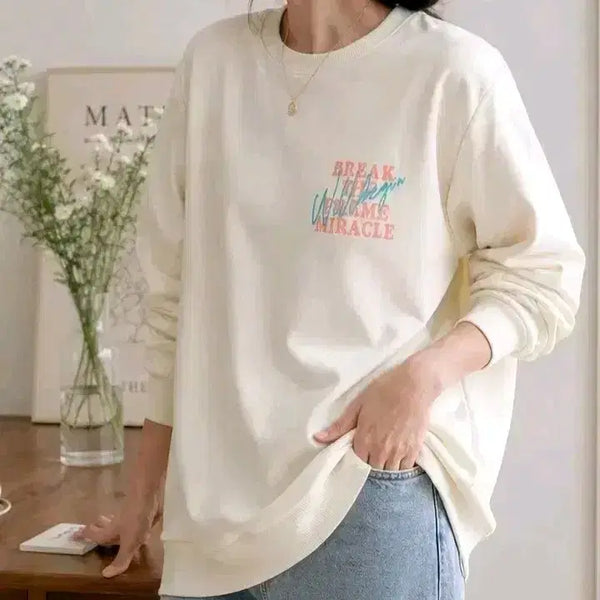 [BUNJANG] Intercrew Ivory Sweatshirt Long Sleeve Top / 인터크루 intercrew 아이보리 맨투맨 티셔츠 긴팔 상의 판매합니다