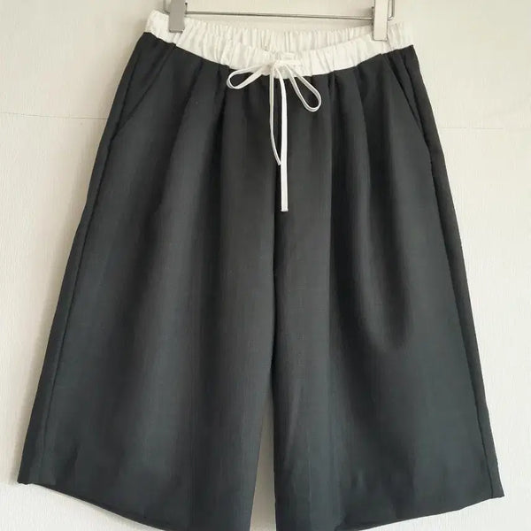 [BUNJANG] Charcoal Wide Fit Pants / 진차콜색와이드핏바지