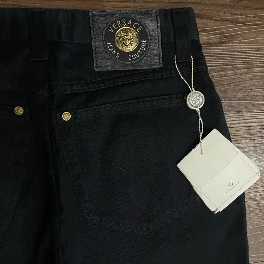 [BUNJANG] Versace Jeans Couture Medusa Black Denim Pants / 베르사체 진스 꾸뛰르 이태리 메두사 블랙진 데님 팬츠 27