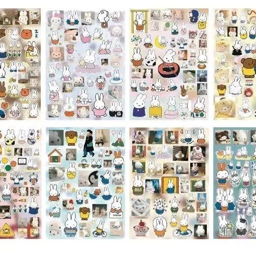 [BUNJANG] Miffy Sticker 8-Sheet Set / 전상품할인)미피 스티커 8장 세트