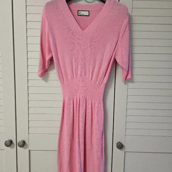 [BUNJANG] Pink Knit Midi Dress Size 55 / 핑크 니트 원피스 55