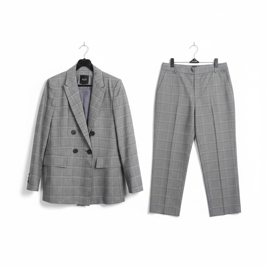 [BUNJANG] A+G Basic Casual Check Suit Set (Women's Size 66) / 여성66/ A+G 베이직 캐주얼 체크 정장세트
