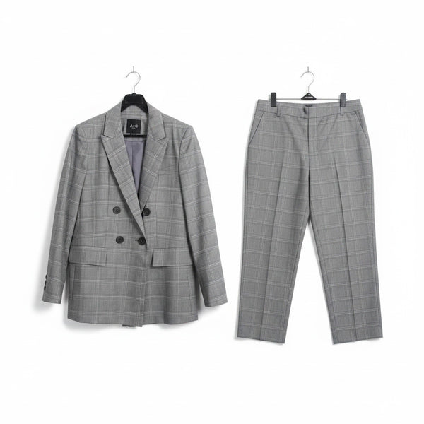 [BUNJANG] A+G Basic Casual Check Suit Set (Women's Size 66) / 여성66/ A+G 베이직 캐주얼 체크 정장세트