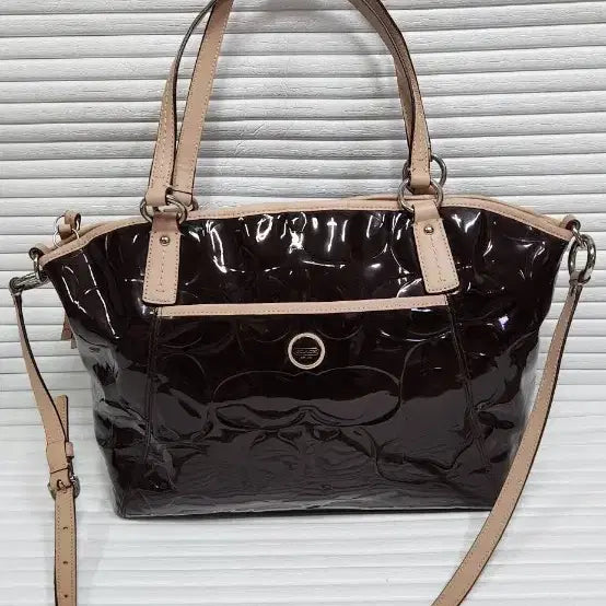 [BUNJANG] Coach Patent Leather Tote Bag Shoulder Bag / 코치 페이던트 토트백 숄더백