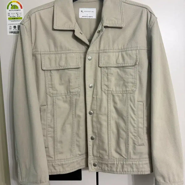 [BUNJANG] Hang Ten Upgrade Beige Trucker Jacket Large / 업그레이드 바이 행텐 베이지 트러커 자켓 라지