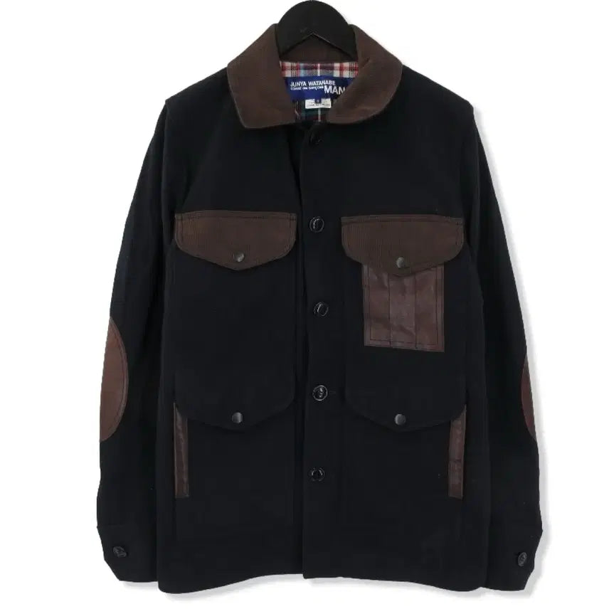 [BUNJANG] Comme des Garçons Junya Watanabe Leather Patch Hunter Jacket 11FW / [xs]꼼데가르송 준야와타나베 레더패치 헌터자켓 11FW