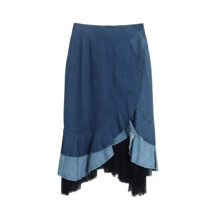 [BUNJANG] TIME Unbalanced Denim Skirt / 여성 61-90/ 타임 언밸런스 데님 스커트