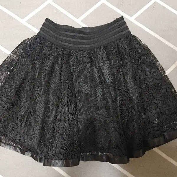 [BUNJANG] Black Lace Mini Skirt / 블랙 레이스 스커트