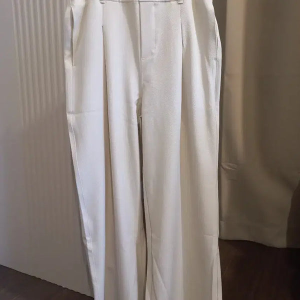 [BUNJANG] Ivory Banded Slacks (New) / 아이보리 밴드형 슬랙스(새제품)구55