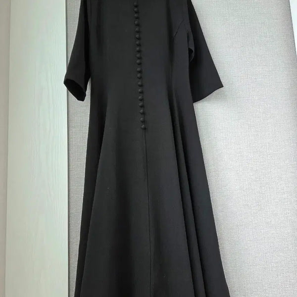 [BUNJANG] ITME Black Flare Long Dress / ITME 플레어 롱원피스