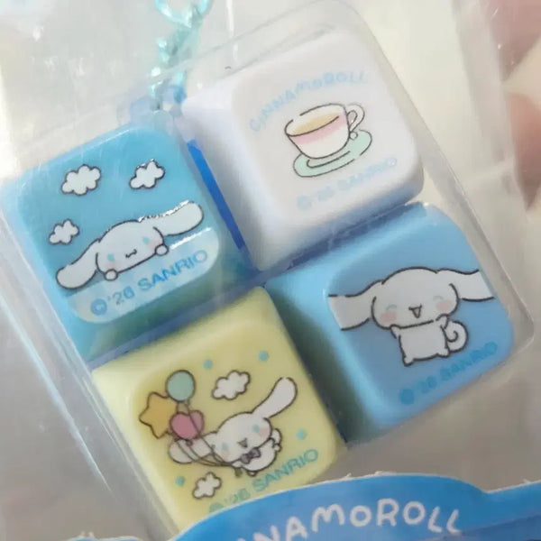 [BUNJANG] Sanrio Cinnamonroll 4-Keycap Keyring with Light / 미개봉 ㅡ산리오 4구 키캡키링, 불빛, 시나모롤 키캡