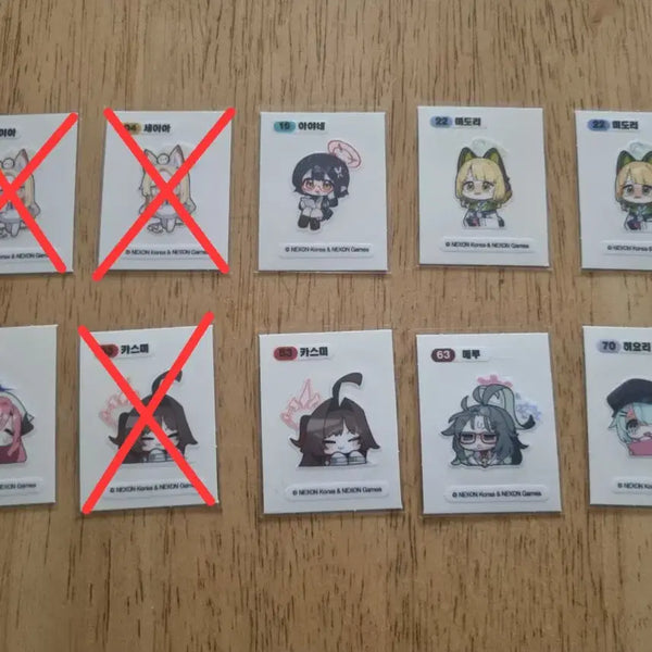 [BUNJANG] Blue Archive Sticker Collection - Individual / Bundle Set / 블루아카이브 띠부씰 2차 개별/일괄