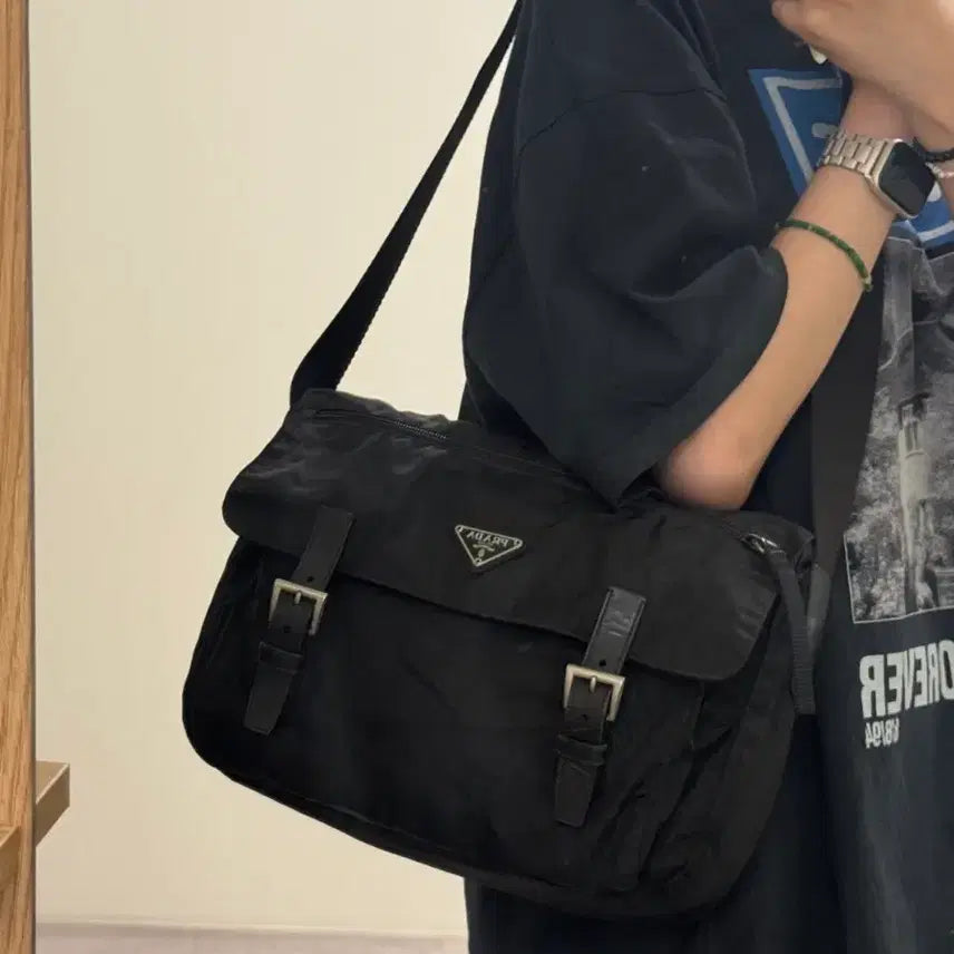[BUNJANG] Prada Nylon Pocono Double Messenger Crossbody Bag / 프라다 나일론 포코노 크로스백 메신저백