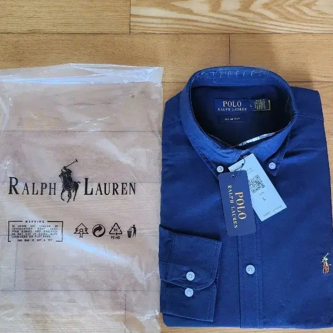 [BUNJANG] Polo Ralph Lauren Navy Slim Fit Shirt L Size / 폴로 랄프로렌 네이비 셔츠 L 사이즈