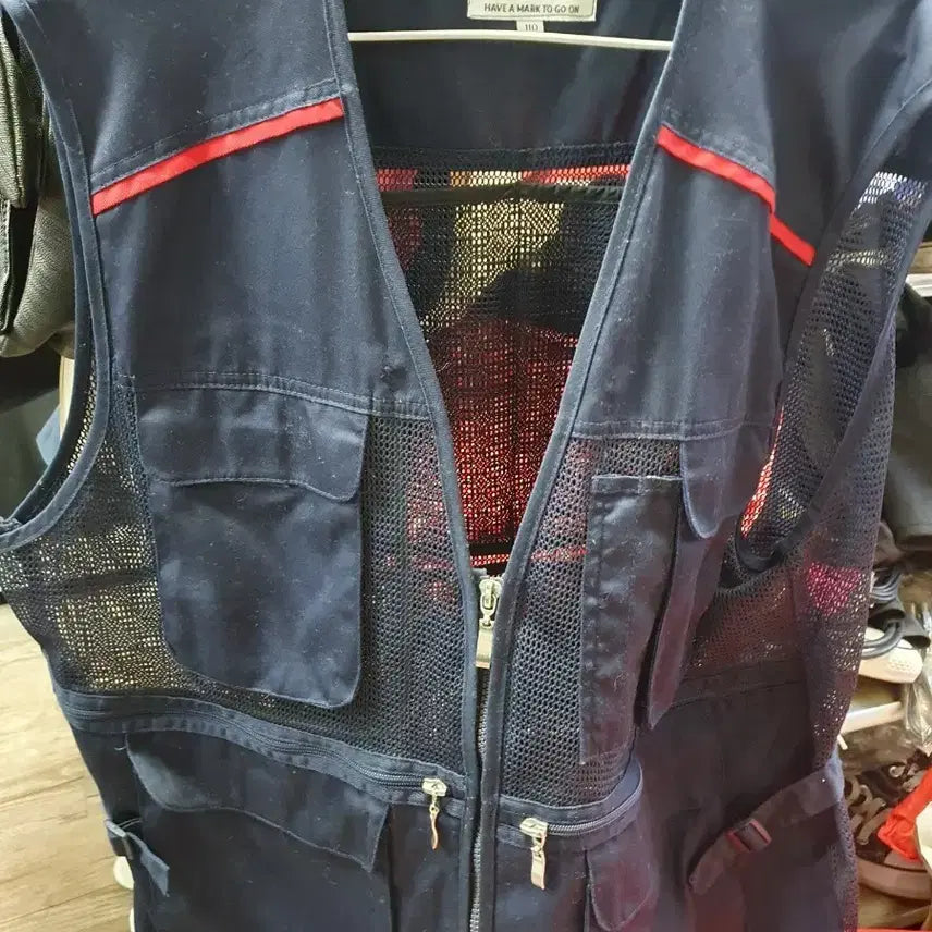 [BUNJANG] MARK Mesh Vest Navy 110 / 마크 메쉬 조끼 네이비   110