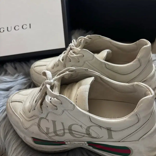 [BUNJANG] Gucci Rhyton Logo Sneakers / 구찌 라이톤 띠로고