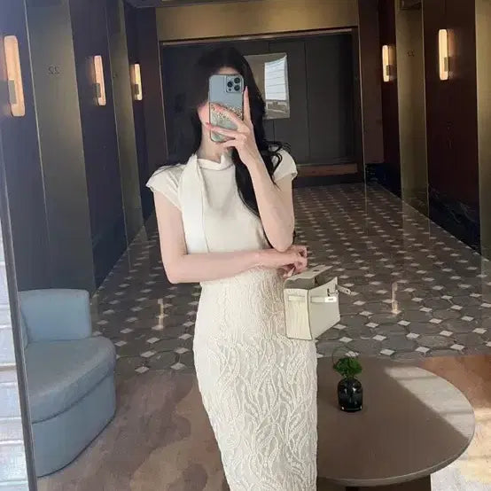 [BUNJANG] Lace Two-Piece Set - Size S / 레이스 투피스 s