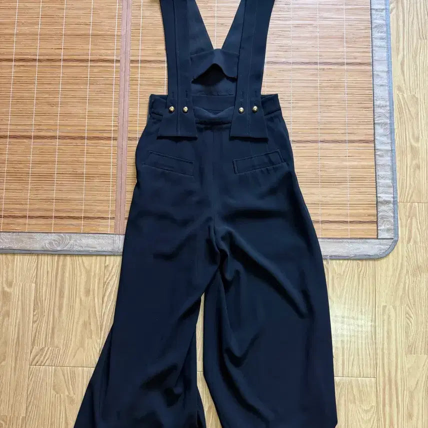 [BUNJANG] Lucky Chouette Women's Black Overall Pants Size 55 / 럭키슈에뜨 여성 멜빵 바지 팬츠 블랙 55 사이즈