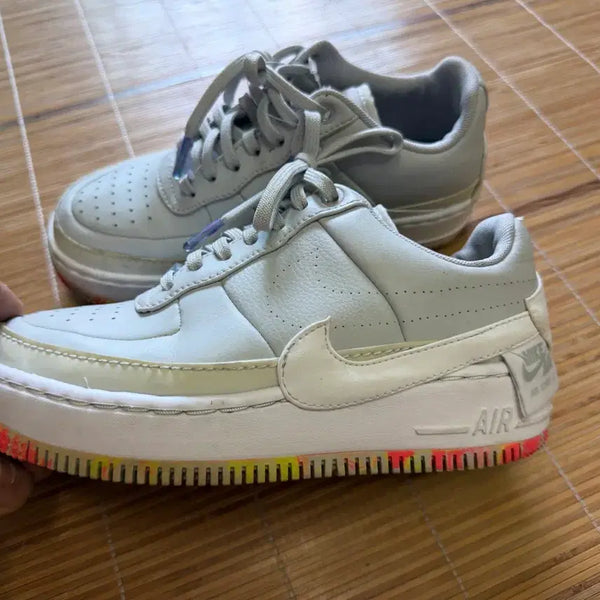 [BUNJANG] Nike Women's Air Force 1 Jester XX Print Pure Platinum Sneakers / 나이키 우먼스 에어포스 1 제스타 XX 프린트 퓨어 플래티넘 운동화 여성