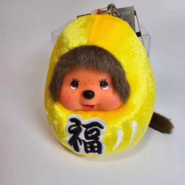 [BUNJANG] Monchhichi Daruma Yellow Version Doll Keychain / 몬치치 다루마 노랭이 버전 인형 키링