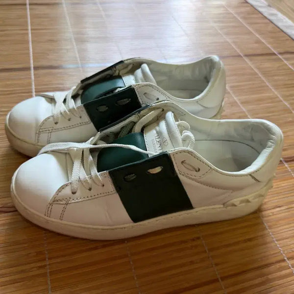 [BUNJANG] Valentino Rockstud Sneakers White Green Women's Size 230 / 발렌티노 락스터드 스니커즈 화이트 그린 여성 230 운동화 스니커즈
