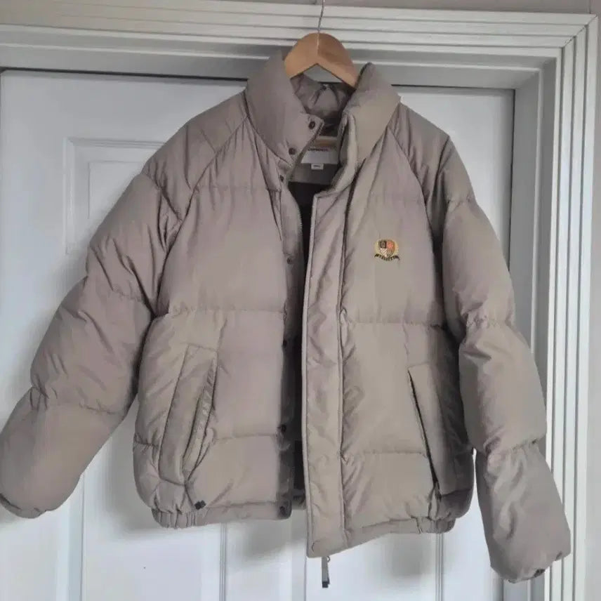 [BUNJANG] Unisex Khaki Short Puffer Jacket Size 95 / 카키 숏패딩 95