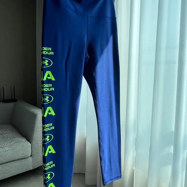 [BUNJANG] Under Armour Lime Logo Women's Ankle-Length Leggings / 언더아머 라임컬러 로고 여성 레깅스 (발목 보이는 길이)