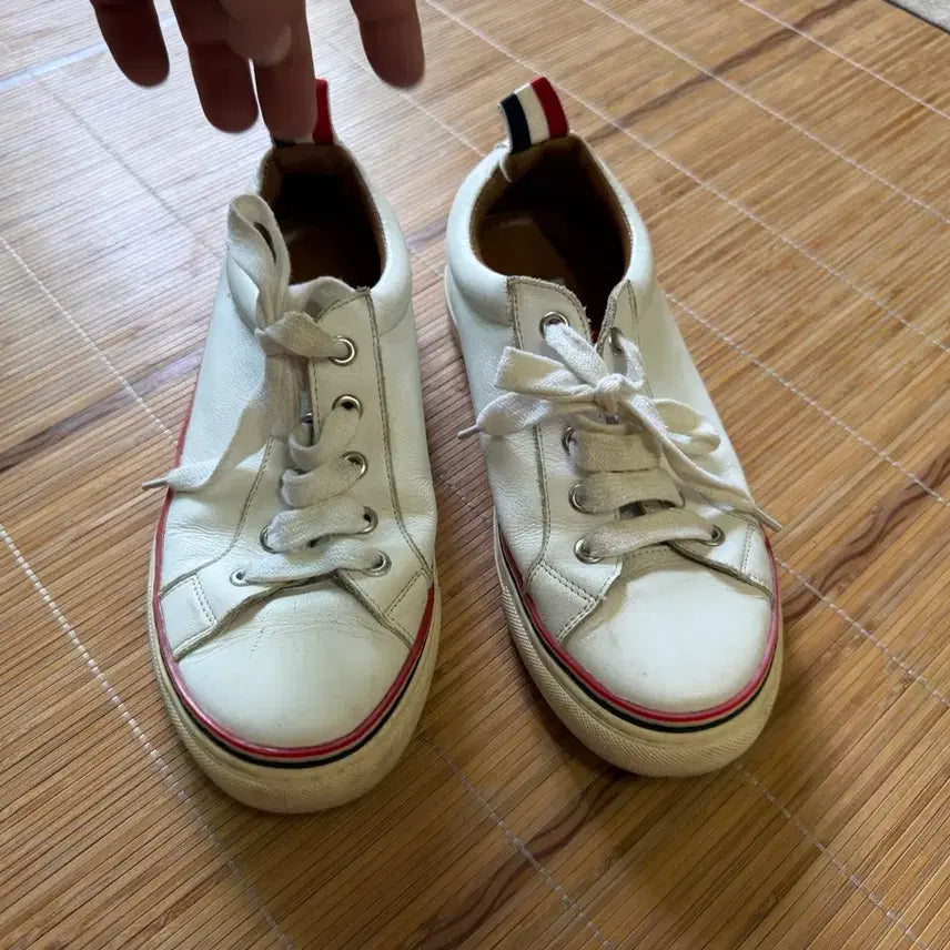 [BUNJANG] Thom Browne Women's Leather Sneakers White / 톰브라운 여성 레더 스니커즈 운동화 230