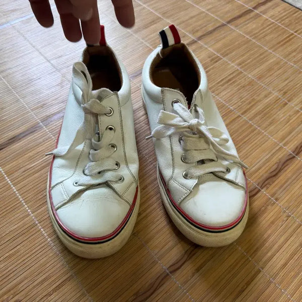 [BUNJANG] Thom Browne Women's Leather Sneakers White / 톰브라운 여성 레더 스니커즈 운동화 230