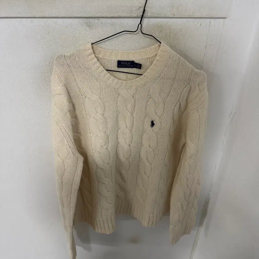 [BUNJANG] Polo Ralph Lauren Cable Cashmere Knit Sweater / 폴로 랄프로렌 케이블 캐시미어 니트