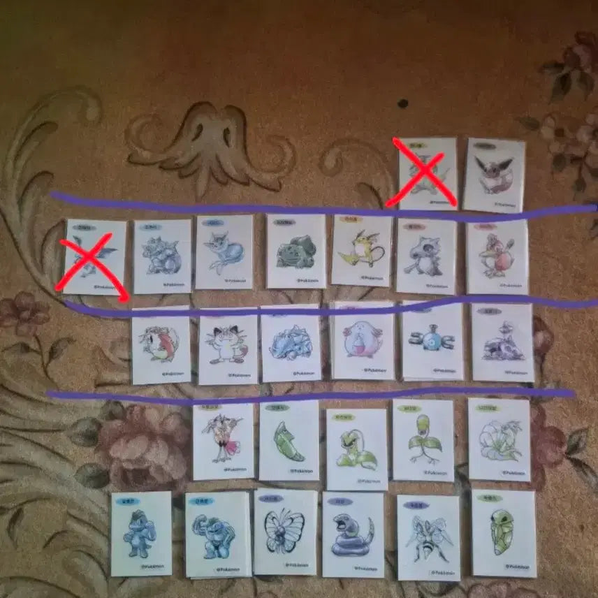 [BUNJANG] Pokemon 30th Anniversary 1st Generation Sticker Set (Raichu, Bulbasaur) / 판매 30주년 시즌5 아트웍 1세대 띠부씰 띠부띠부씰 포켓몬 라이츄