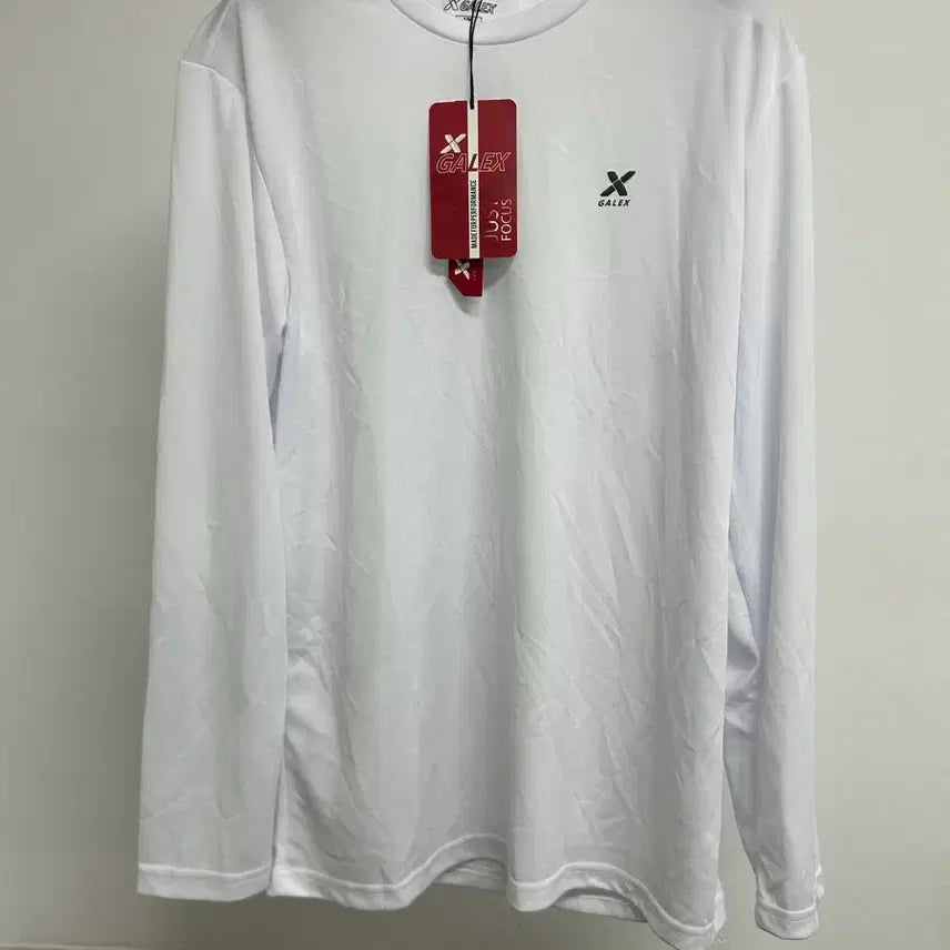 [BUNJANG] GALEX Long Sleeve Athletic T-Shirt White 100 / GALEX 긴팔 운동 티셔츠 100