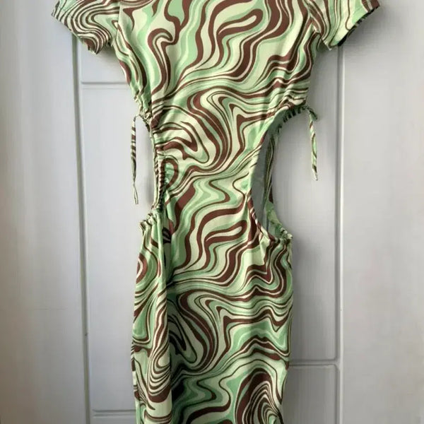 [BUNJANG] H&M Pattern Cut-Out Dress / H&M 패턴 컷아웃 원피스