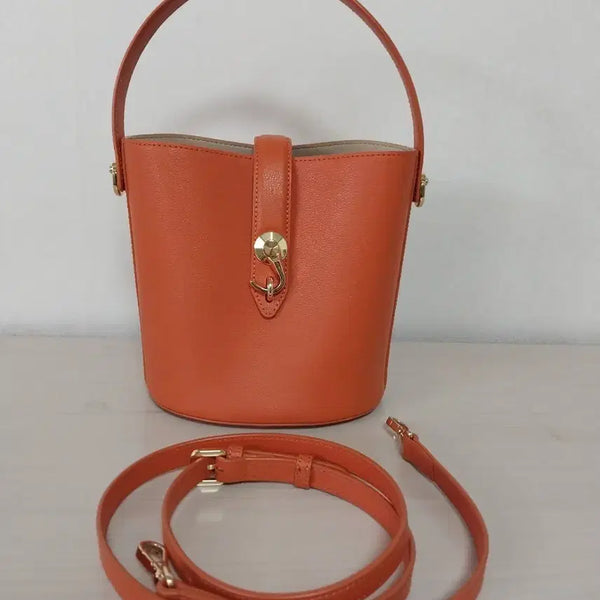 [BUNJANG] Delest Orange Bucket Bag Mini Crossbody / 델레스트 오렌지 버킷백 미니크로스 거의새상품