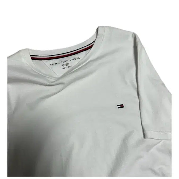 [BUNJANG] Tommy Hilfiger Basic Round Neck Short Sleeve T-Shirt / 타미힐피거 기본 라운드넥 반팔티 티셔츠