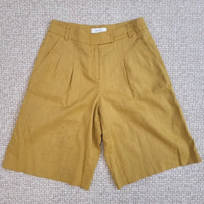 [BUNJANG] Hazzys The H. Linen Culottes Pants Yellow / 헤지스 the H. 린넨 큐롯 팬츠 옐로우