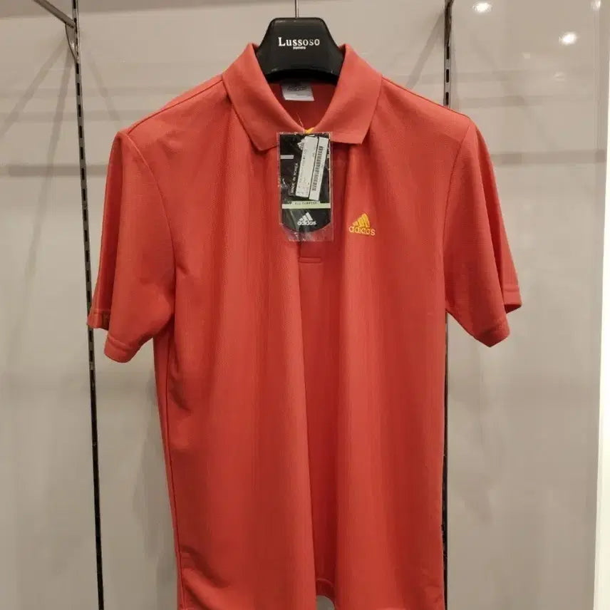 [BUNJANG] Adidas Orange Polo T-Shirt - Size 100 (New) / 아디다스 반팔 카라티 100(새상품)