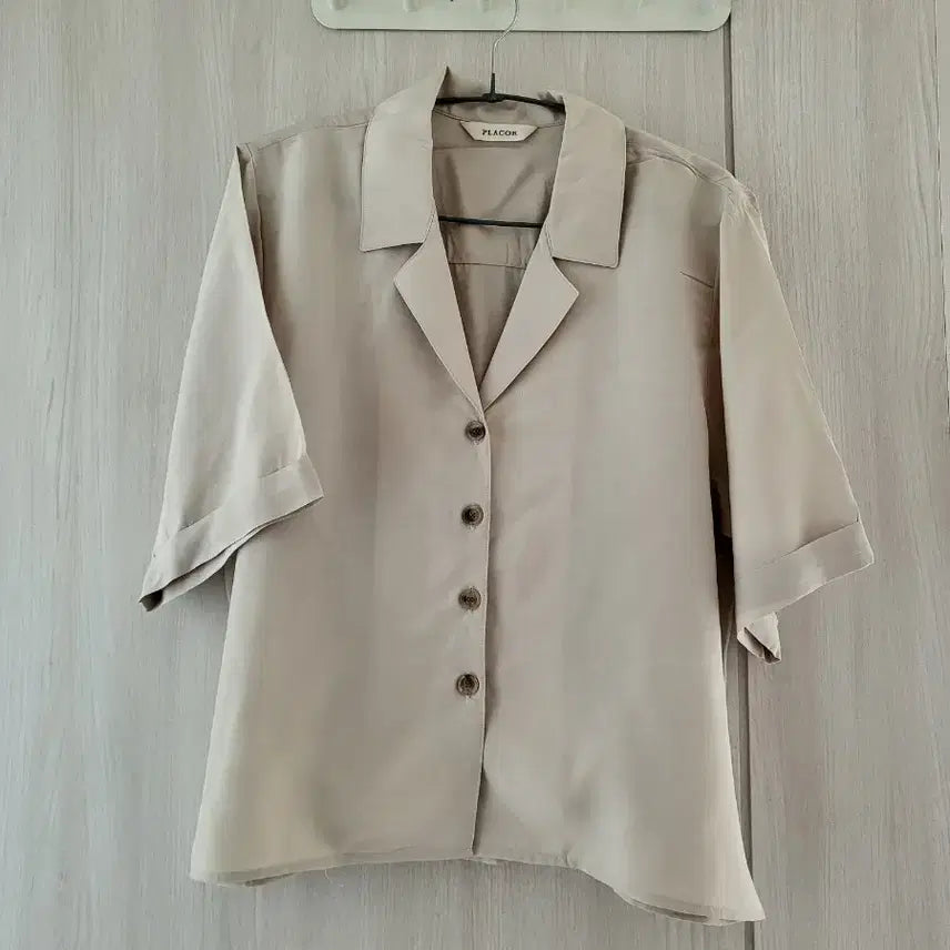 [BUNJANG] Flacore Silky Shirt Beige / 플라코르 실키 셔츠 베이지