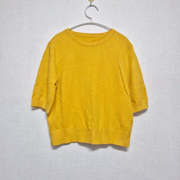 [BUNJANG] Knit Short Sleeve T-Shirt / 니트 반팔 티셔츠