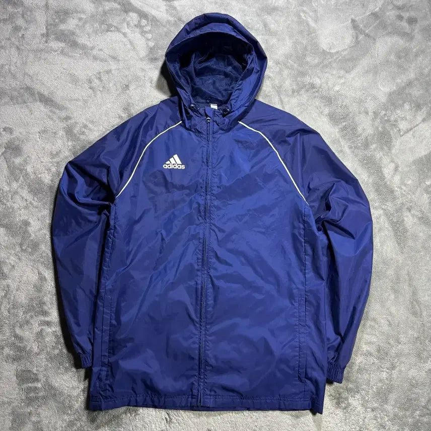 [BUNJANG] Adidas Navy Old School Windbreaker Jacket / 아디다스 네이비 올드스쿨 바람막이
