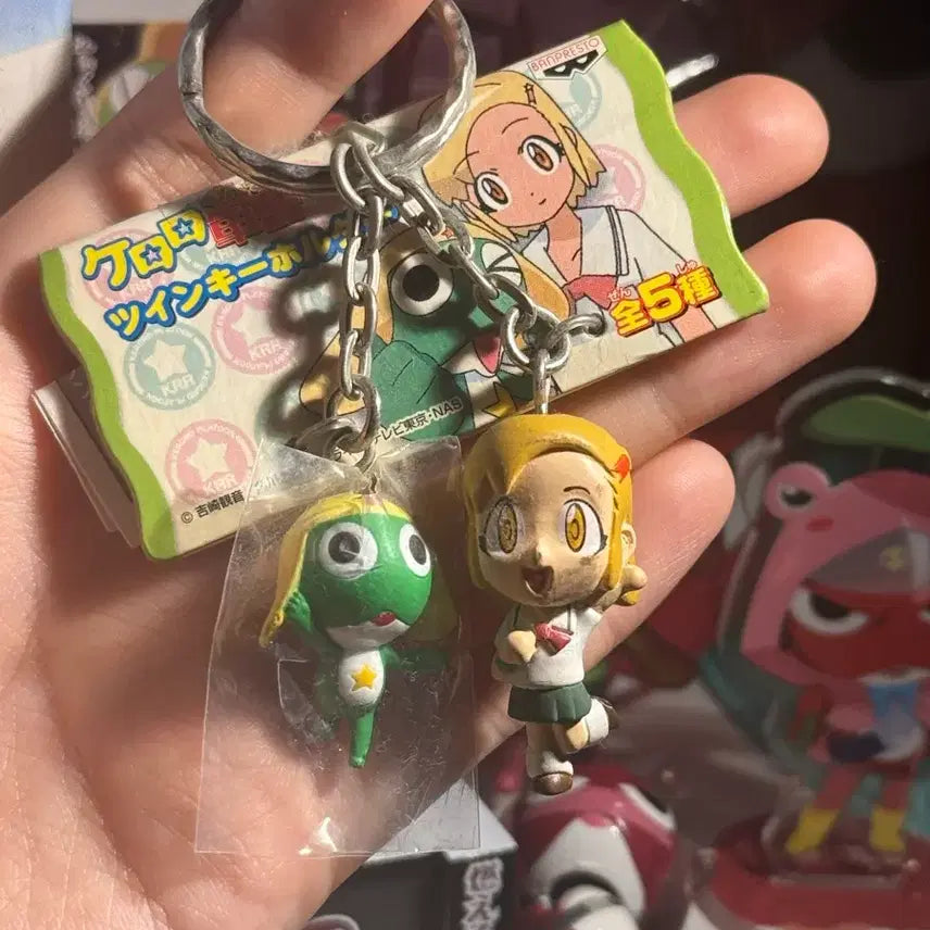 [BUNJANG] Sergeant Keroro & Moa Classic Twin Keyholder / (가격내림) 케로로중사 키링 케로로 모아 고전 트윈 키홀더