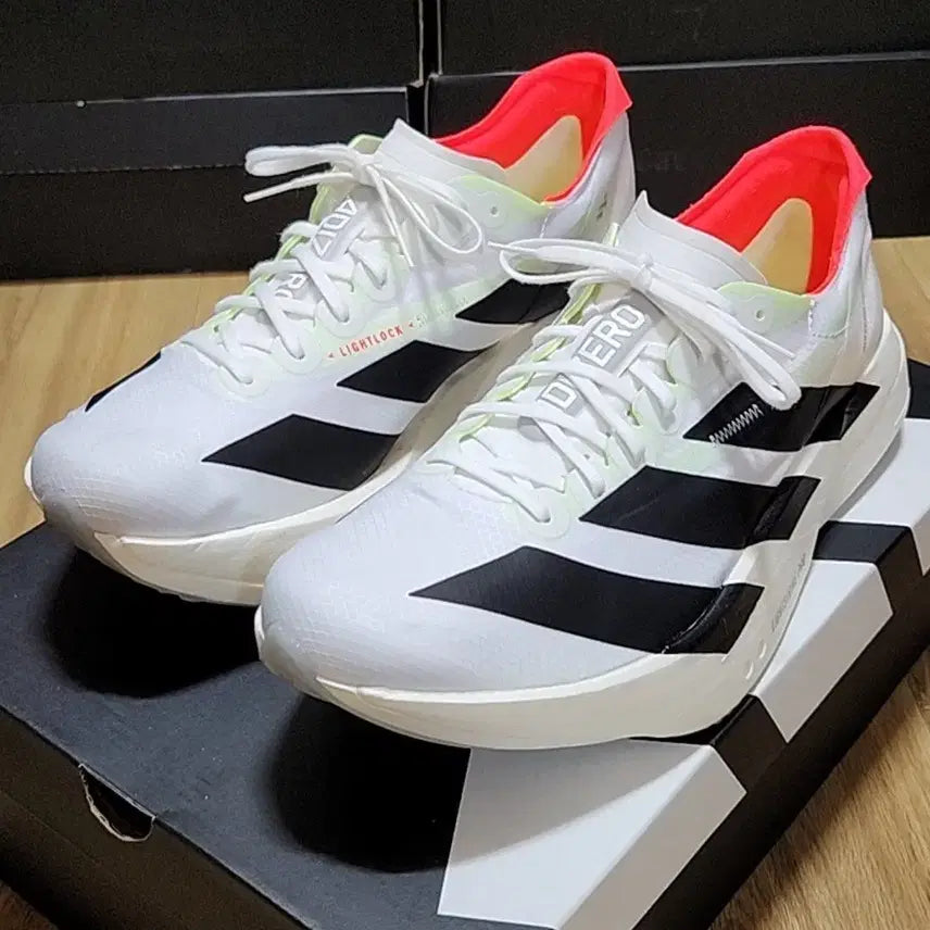 [BUNJANG] Adidas Adizero Adios Pro 4 Cloud White Running Shoes / 아디다스 아디제로 아디오스 프로4 280 클라우드화이트