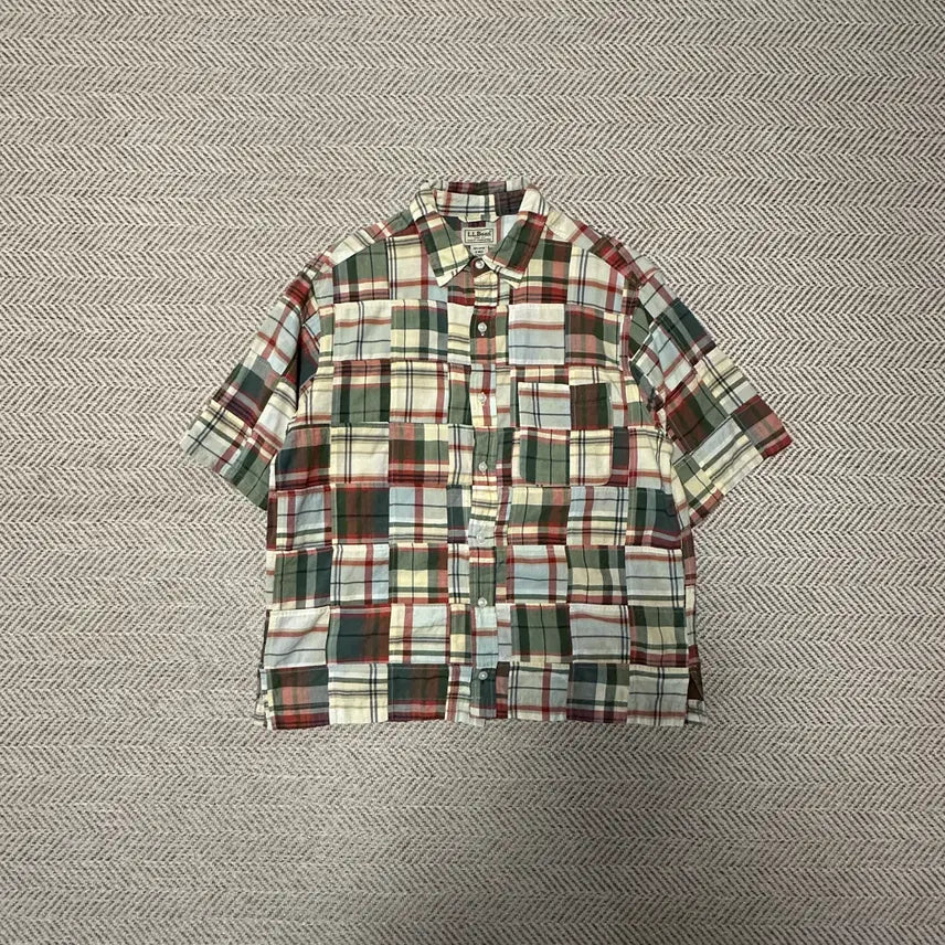 [BUNJANG] L.L. Bean Madras Patchwork Shirt / L. L. BEAN madras patchwork shirt