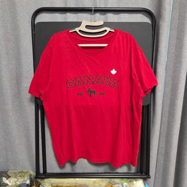 [BUNJANG] American Vintage Red Short Sleeve T-Shirt L-XL (100-105) / American vintage 반팔 티셔츠 L-XL(100-105)
