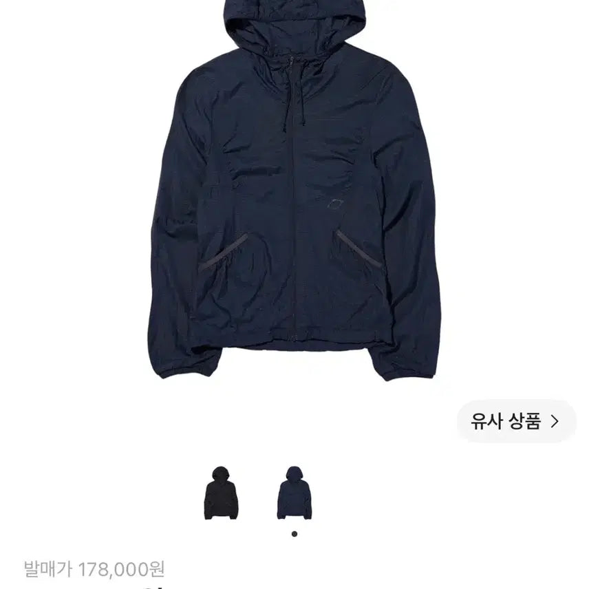 [BUNJANG] MSCHF Lace Slim Windbreaker Navy / 미스치프 레이스 슬림 윈드브레이커 네이비