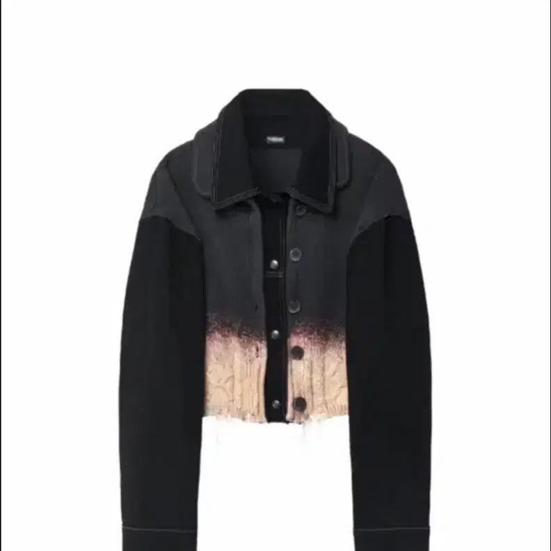 [BUNJANG] THEILMA Colorblock Cropped Jacket (Gray) / THEILMA 더일마 배색 크롭 자켓(그레이)